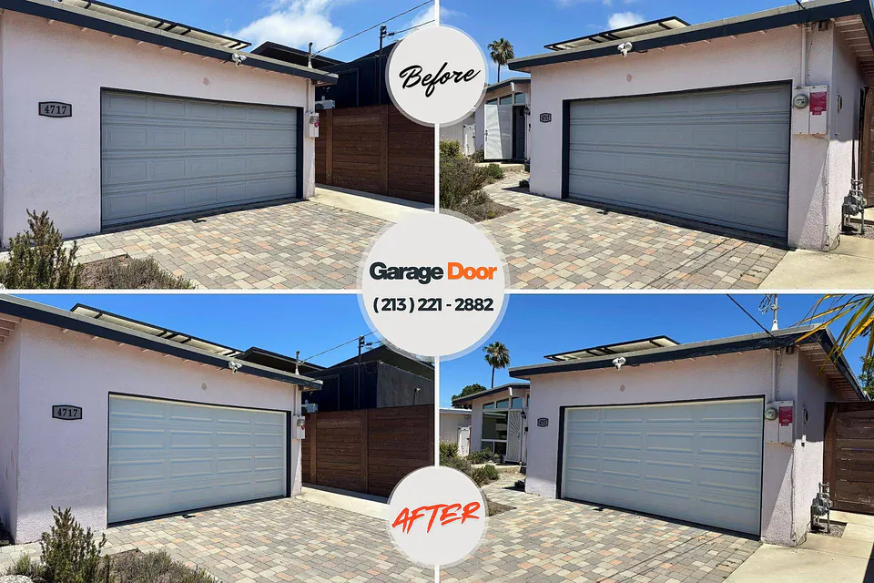 Before and after: garage door repair Lebanon, VA